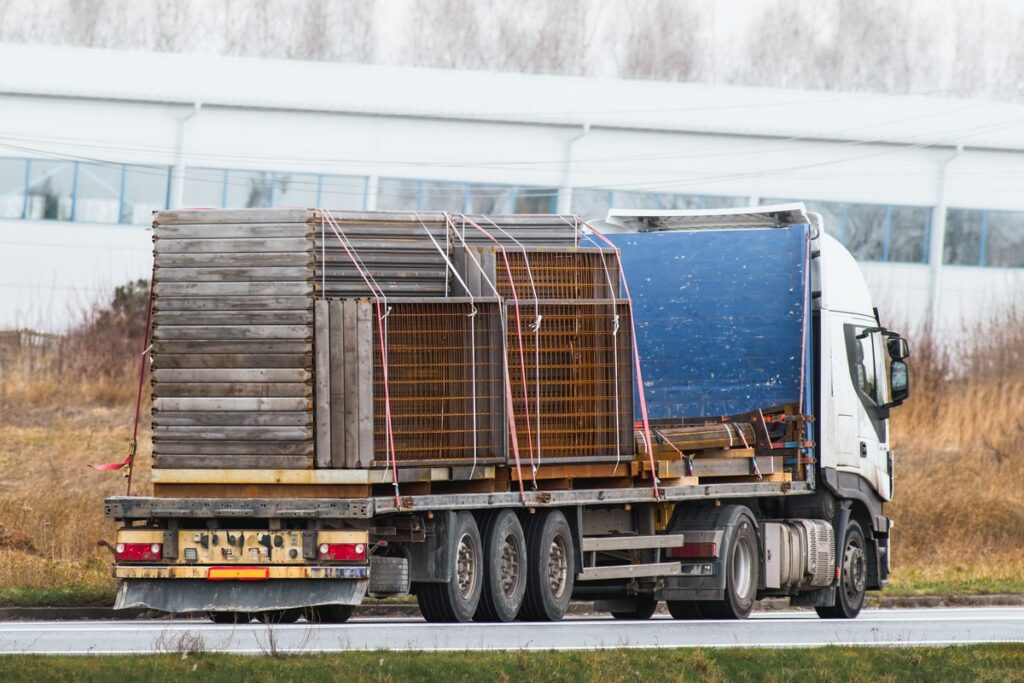 Heavy Machinery Transport on the Highway